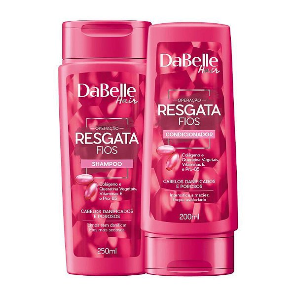 Dabelle Kit Shampoo + Condicionador Resgata Fios 250+200mL