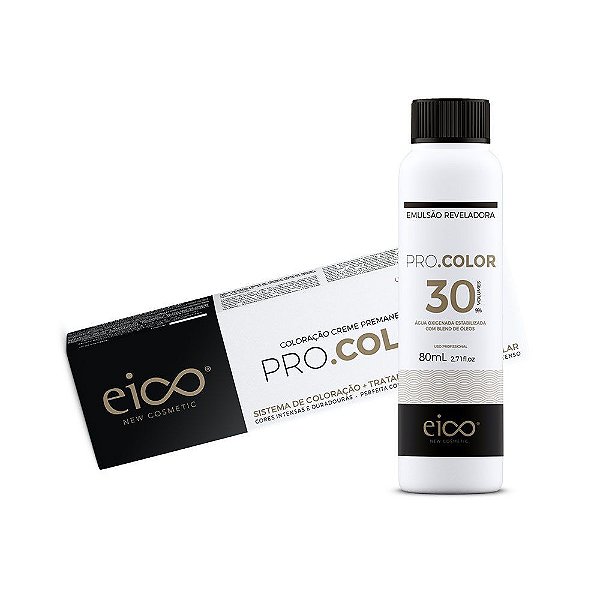 Eico Pro Color Coloração 8.89 Louro Claro Pérola 50g + Emulsão Grátis 80mL