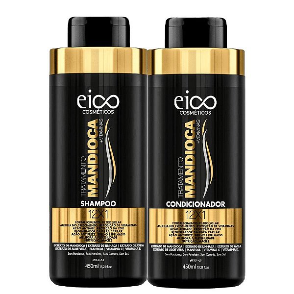 Eico Tratamento Mandioca Kit Shampoo + Condicionador 450ml + 450ml