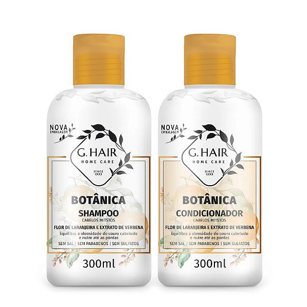 G.Hair Kit Shampoo e Condicionador Botânica Cabelos Mistos 300ml