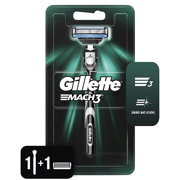 Gillette Aparelho de Barbear Mach 3 Regular