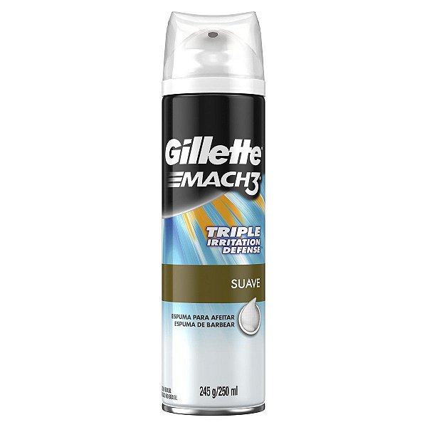 Gillette Creme de Barbear Mach 3 Irritation Defense 245g