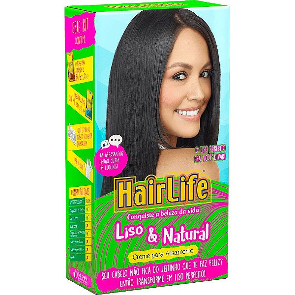 Hair Life Creme para Alisamento Liso & Natural 180g