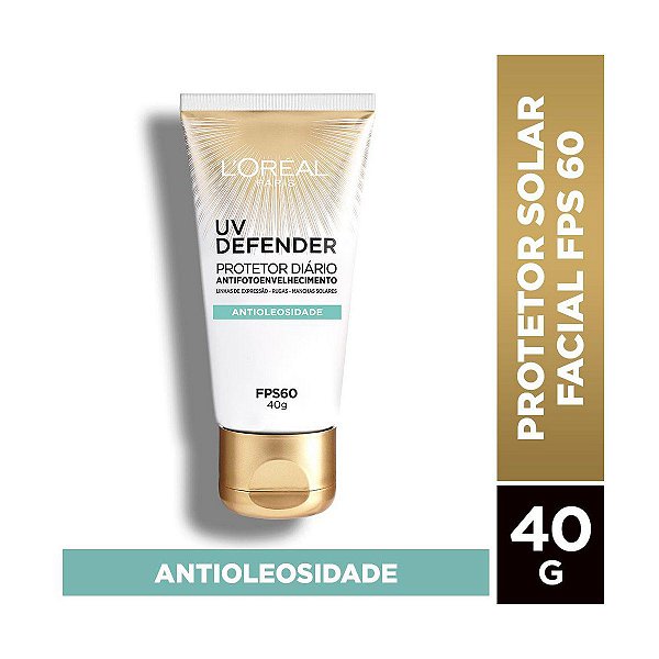 L'Oréal Paris Protetor Facial UV Defender Anti Oleosidade FPS 60 40g