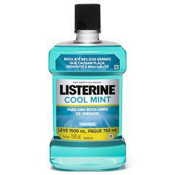 Listerine Antisséptico Bucal Cool Mint Leve 1,5L e Pague 750ml 1,5L