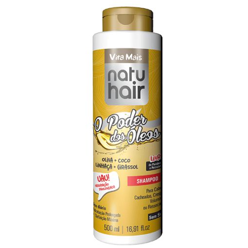 Natu Hair Shampoo O Poder dos Óleos 500ml