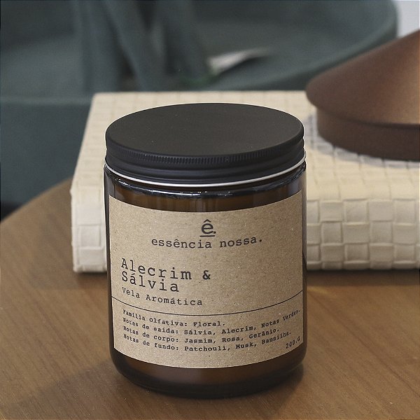 Vela Alecrim e Sálvia