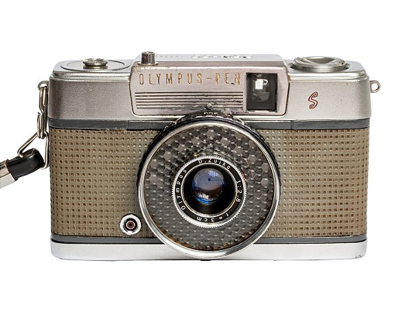 超美品！完動品！OLYMPUS PEN EE-S ハーフサイズカメラ Câmera 35mm - Olympus Pen EE S (9/10) + Alça de Punho e Pescoço +