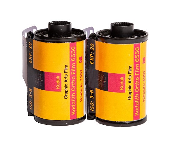 Kit 2 Filmes 35mm -  Kodalith - ISO 3-6 - Rebobinado - 20 poses - 1997 - Preto e Branco
