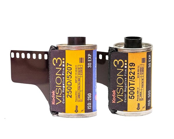 2x Filmes 35mm - Kit Kodak Vision3 Dia/Noite - 250D/500T - 30 poses
