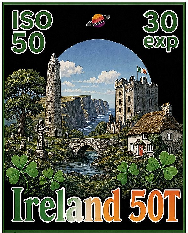 Filme 35mm - Ireland 50T - 30 exp - ISO 50 - SEM DX - Pré Venda