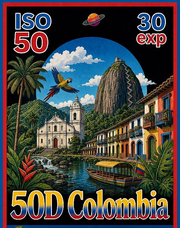 Filme 35mm - Colombia 50D - 30 exp - ISO 50 - SEM DX - Pré Venda