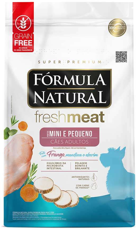 Ração Fórmula Natural Fresh Meat Cães Adultos de Pequeno Porte Sabor Frango 2,5kg