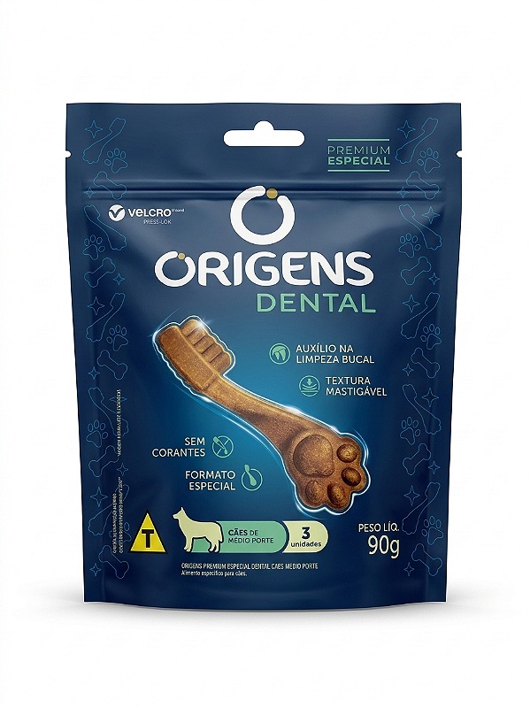 Petisco Origens para Cães Adultos Porte Médio Dental 90g