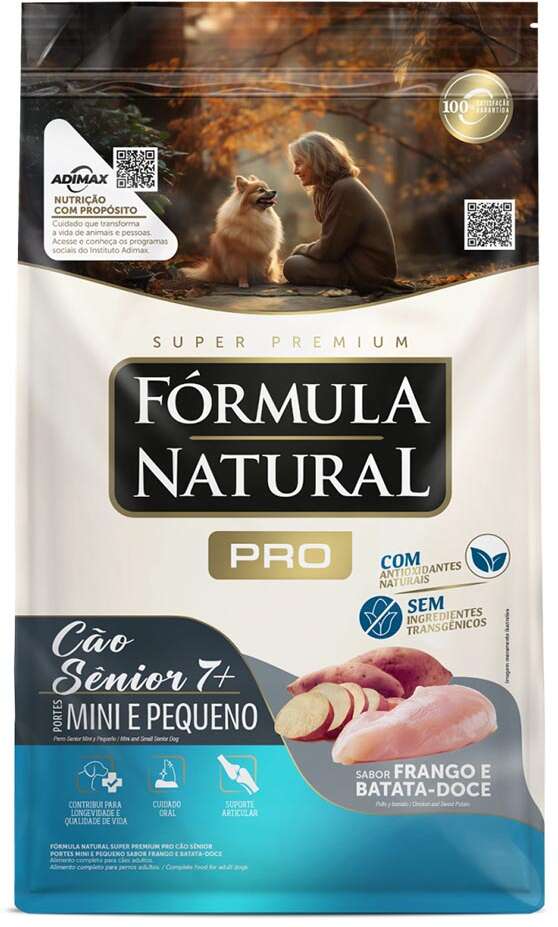 Ração Fórmula Natural Pro para Cães Sênior de Porte Mini e Pequeno Sabor Frango e Batata Doce 1 kg