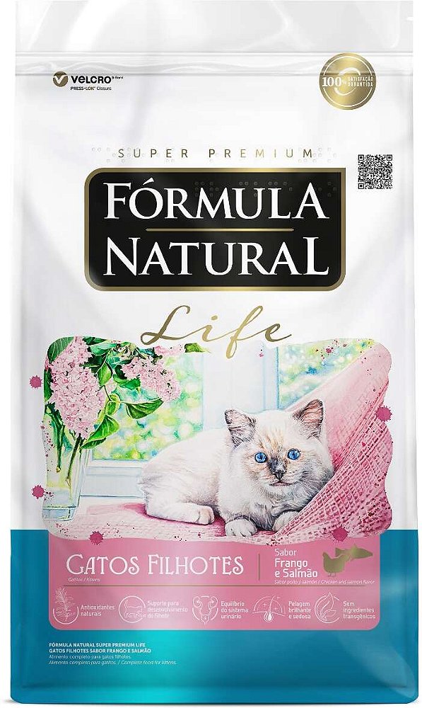 Ração Fórmula Natural Life para Gatos Filhote Sabor Frango e Salmão 1 kg