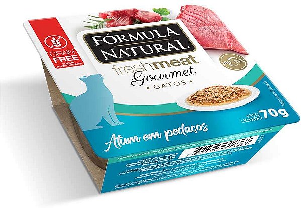 Ração Úmida Fórmula Natural Fresh Meat Gourmet para Gatos Sabor Atum 70g