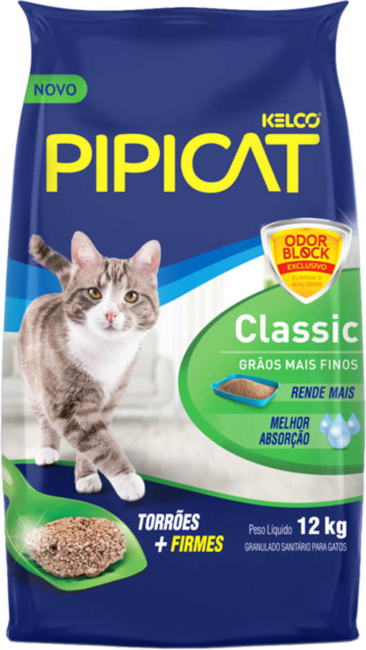 Areia Higiênica Pipicat Classic para Gatos