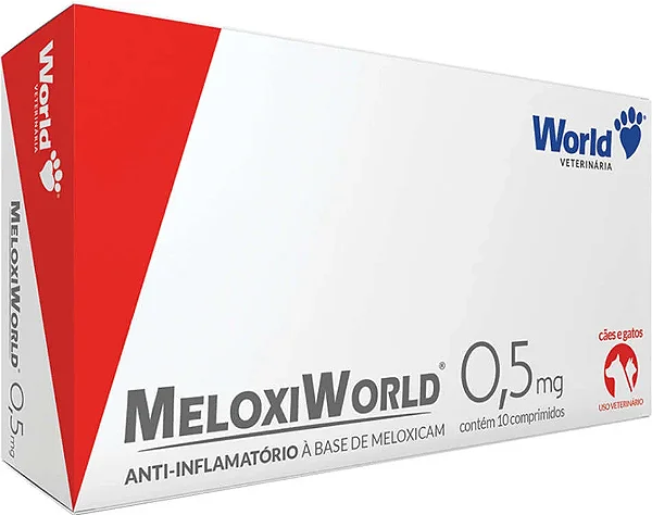 Anti-inflamatório MeloxiWorld 0,5mg para Cães e Gatos de 5kg
