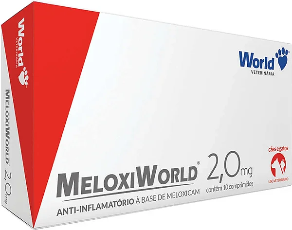 Anti-inflamatório MeloxiWorld 2,0mg para Cães e Gatos de 20kg
