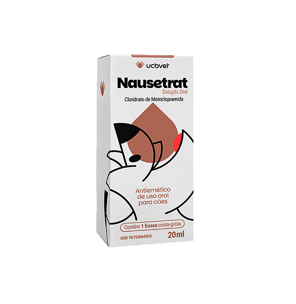 Nausetrat Oral Remédio para Vômitos Náuseas cães e gatos 20 ml