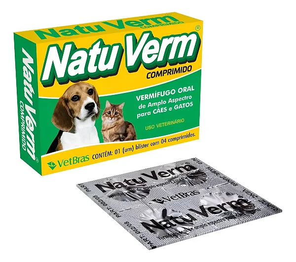 Vermífugo NatuVerm para Cães e Gatos