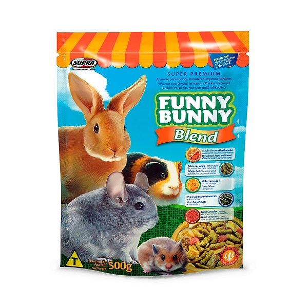 Ração Alimento Supra Funny Bunny Blend para Roedores 500g