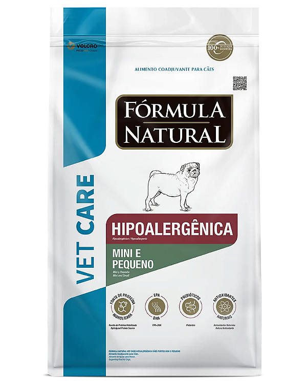 Ração Fórmula Natural Vet Care Hipoalergênica para Cães de Porte Mini e Pequeno com Hipersensibilidade Alimentar
