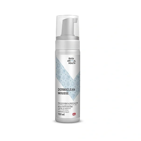 Dermoclean Mousse Ibasa Animal Health para Cães e Gatos 150 ml