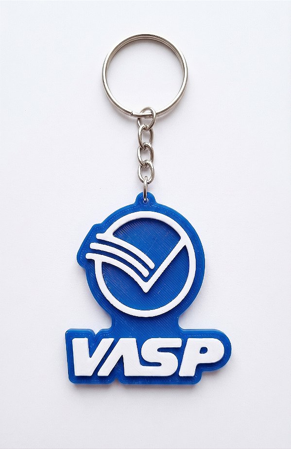 Chaveiro VASP Alto Relevo 3D Azul
