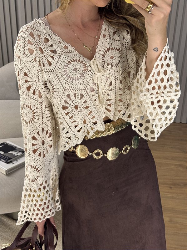 Cropped Crochet Fabrícia