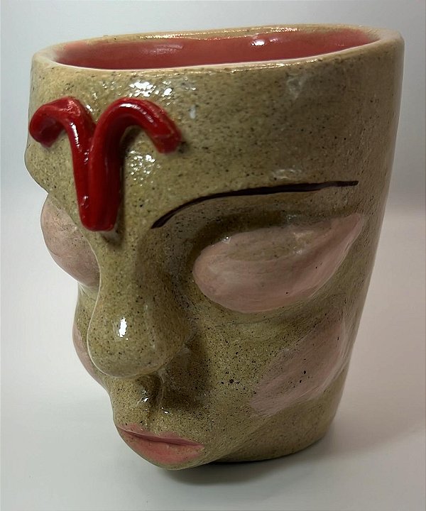 Caneca cerâmica artesanal Áries