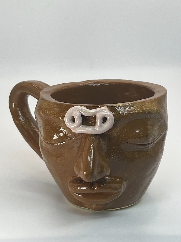 Caneca cerâmica artesanal câncer