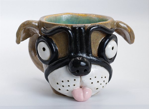 Caneca cerâmica artesanal Cãopanheira