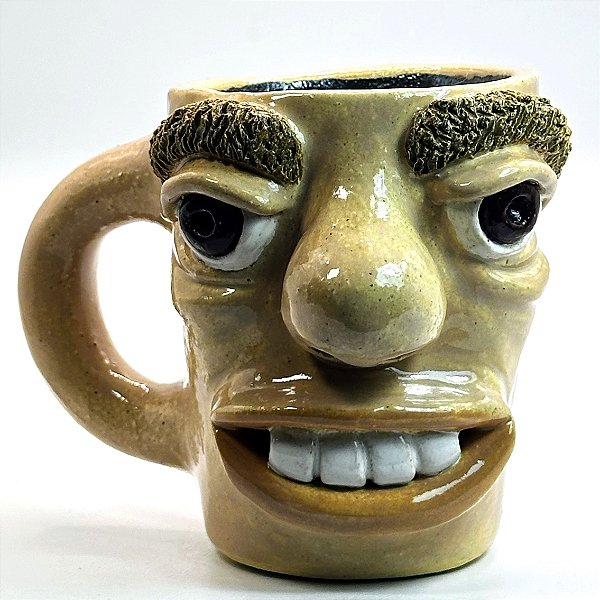 Caneca cerâmica artesanal Hein ?
