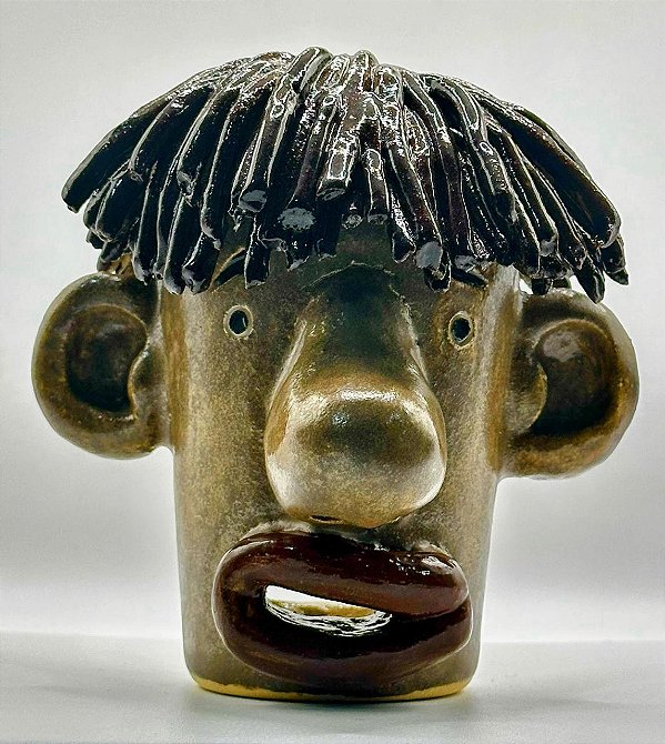 Incensário artesanal cerãmica esculpido maluco beleza