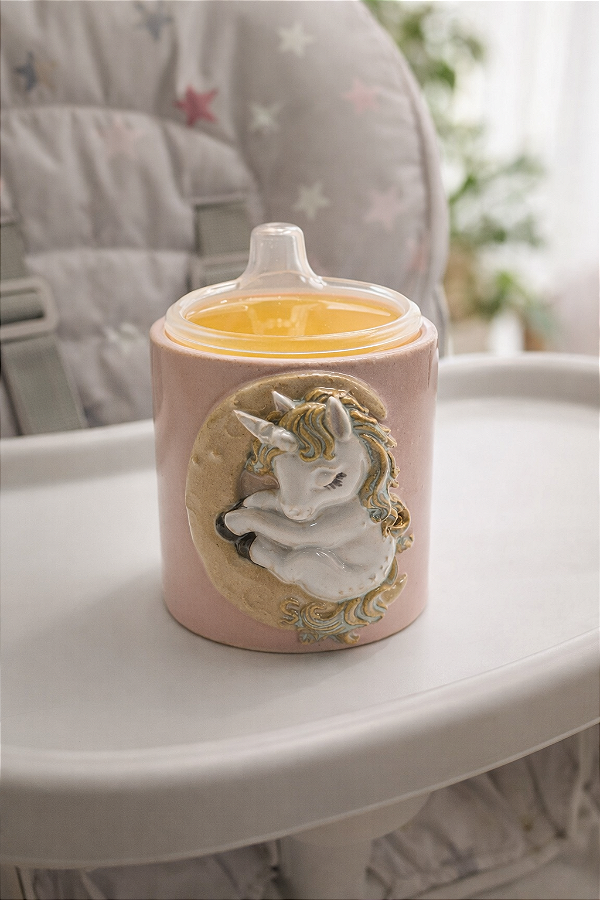 Caneca artesanal cerâmica unicórnio