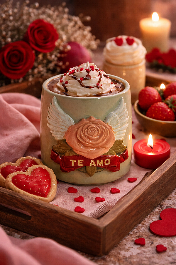 porta treco artesanal cerâmica flor alada