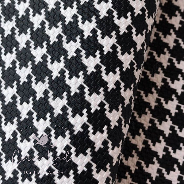 SINTÉTICO PIED DE POULE 0.8 - PRETO E BRANCO