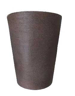 Vaso Polietileno Redondo Cone - Marrom | 40 x 32 cm