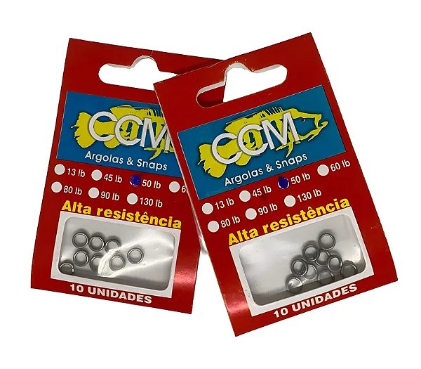 Argola Split Ring CCM Fishing 50lb 10un