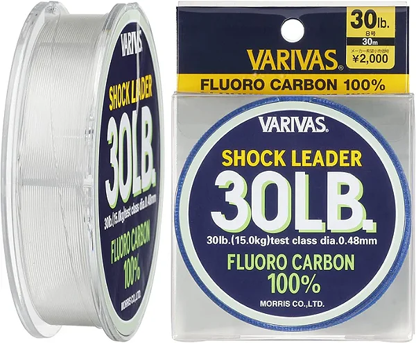 Linha Varivas Shock Leader Fluorocarbon 30lb 30m
