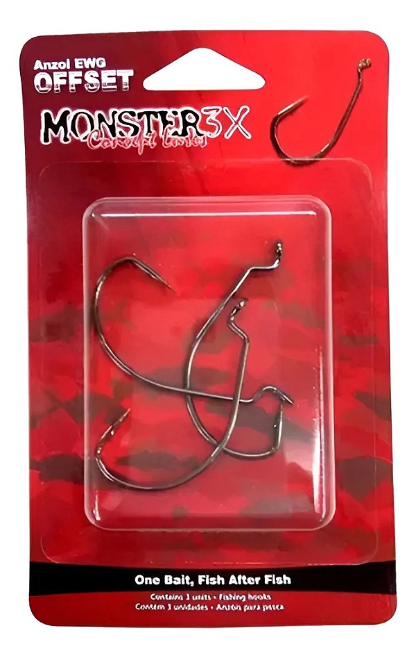 Anzol Ewg Offset Monster3x 4/0 3un
