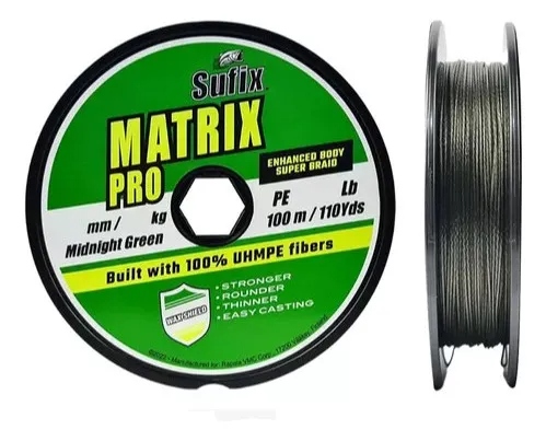 Linha Sufix Matrix Pro 100lb | 0,40mm | 100m