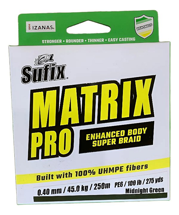 Linha Sufix Matrix Pro 100lb | 0,40mm | 250m
