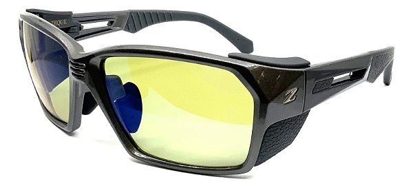 Óculos De Sol Zeque Loof F-2043 Blue Mirror Gunmetal