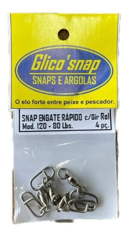 Snap Glico Engate Rápido Com Girador de Rolamento
