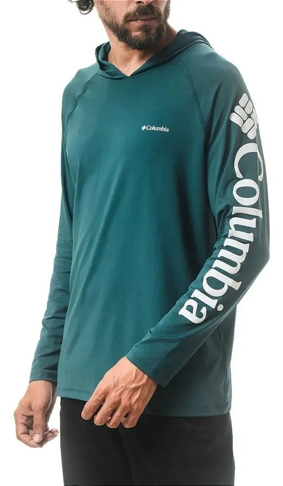 Camiseta Columbia Masculina Aurora Manga Longa Com Capuz
