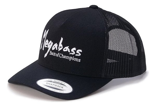 Boné Megabass Brush Trucker Preto/Branco