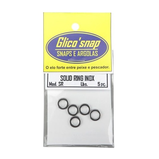 Argola Solid Ring Inox Glico Snap